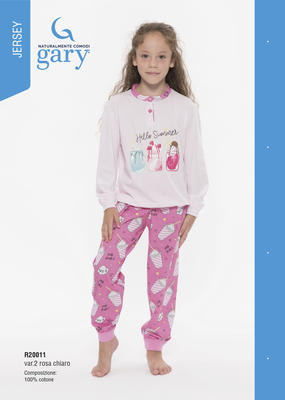 PIGIAMA BAMBINA M/L R20011 Tellini S.r.l. Ingrosso Abbigliamento